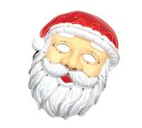 Holibanna Glowing Santa Claus Mask for Christmas Party - Luminous Holiday Face Covers Prop Realistic Old Man Face Grandpa Mask for Indoor Xmas Decorations