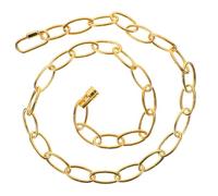 Holibanna Gold Egg-Shaped Light Chain Extension with Connecting Lock Decorative Chandelier Fixture Hanging Chain for Pendant Lights Heavy Duty DIY Ceiling Suspension and Wedding Display
