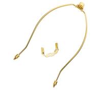 Holibanna Gold Lamp Shade Harp Holder Kit Bracket for Table and Floor Lamps Stable Support for Secure Lampshade Fit Versatile Replacement Part with Cap Cover and Φ Elegant Design