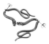 Holibanna Gothic Punk Snake Earrings for Women and Men Hip Hop Jewelry for Halloween and Cosplay Smooth Polished Stainless Steel Snake Shape Valentine S Day and Birthday