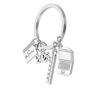 Holibanna Graduation Keychain Compass and Ruler Accessory for Students Keepsake for College Graduation and School Events Durable Design for Keys and Bags