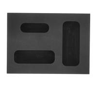 Holibanna Graphite Mold with 3 Holes for Casting Metal and Jewelry Heat Transfer Feature, and Improved Work Efficiency Suitable for Silver Jewelry Sculpting and Molding