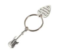 Holibanna Guitar Pick Keychain Guitar Pick Holder Luggage Pendants Hanging Decoration Music Keyring Bag Hanging Decor