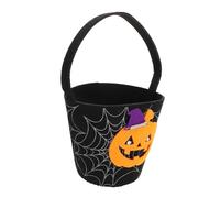 Holibanna Halloween Candy Bag Non Woven Tote with Pumpkin Spider Web Design Favor Pouch for Sweets Chocolates Cookies Safe Treat Storage for Halloween Gifts