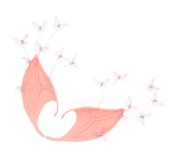 Holibanna Halloween Costume Elf Ears Soft Rubber Fairy Accessories Cosplay Ear Props Pointed Tips Butterfly Pearl Party Wear