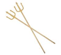 Holibanna Halloween Demon Trident Prop Spiral Three Prong Staff with Intricate Design Easy Assembly Costume Accessory for Cosplay Stage Performances and Ocean Themed Events