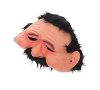 Holibanna Halloween Realistic Old Man Half Face Mask Lifelike Wrinkles Textures for Masquerade Parties Easy to Clean Comfortable Fit Scary Prop for Halloween Dress Up