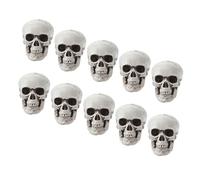 Holibanna Halloween Skeleton Bones Skull Props 10pcs Plastic Skulls Scary Decor for Parties