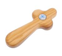 Holibanna Handcrafted Small Wooden Olive Wood Cross for Pocket Prayers Symbolic Christian Ornament for Confirmation and Religious Ceremonies Unique Artisan Blessing Gift