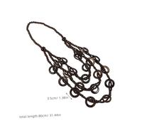 Holibanna Handmade Bohemian Multi-layer Coconut Shell Beaded Necklace for Women - Ethnic Boho Choker Pendant Summer Jewelry for Beach and Casual Wear