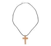 Holibanna Handmade Wood Cross Necklace Inspirational Jewelry for Men Women Unique Spiritual Pendant with Natural Aesthetic Appeal for Faith Based Occasions