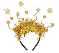 Holibanna Happy Year Glitter Sequin Star Hairband Party Accessory Eye-catching Headband for Celebrations and Photos Unique Year Hair Hoop Festive Props for Holiday Gatherings