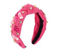Holibanna Heart Crystal Rhinestone Headband for Women Cute Valentine Day Hair Accessory Jeweled Wings and Heart Letters Sparkly Knotted Design for Sweet Holiday Looks