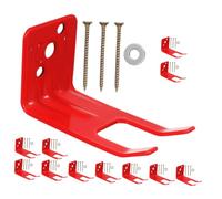 Holibanna Heavy Duty Fire Extinguisher Wall Mount Bracket with Secure Slot Design Metal Holder for Homes Offices Space Saving Low Profile Red Fire Extinguisher Wall Bracket