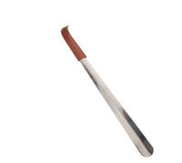 Holibanna Heavy Duty Stainless Steel Shoe Horn 52cm Long Handle with Curved Thickened Hook, Portable Shoe Lifter for Seniors, Men Women, Suitable for Boots and Sneakers