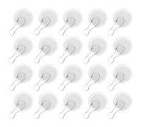 Holibanna Heavy Duty Strong Sticky 20pcs Self Adhesive Ceiling Hooks Removable Hooks No Drilling Required for Hanging Ropes and Balloons for Home and Party Decorations