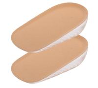 Holibanna Height Increase Insoles for Women and Men, 2.5cm Soft Elastic Gel Heel Lift Inserts with Suede Surface, Invisible Height Boosting Shoe Pads for Daily Wear