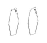 Holibanna Hexagonal Earring Sterling Silver Women's Fashion Earring Man's Lightweight Comfortable Stylish