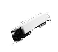 Holibanna Inertia Drive Container Truck Model for Realistic Shipping Lorry with Fine Detail Black Miniature Transport Vehicle for Sandbox and Mini Landscape Decoration