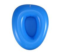 Holibanna Inflatable Bed Pan with Hand Pump Portable Blue Toilet for Bedridden Elderly and Disabled Easy to Clean Comfortable Design for Long Term Care