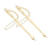 Holibanna Jewish Bible Pointer Tool Metal Finger 2Pcs with Chain for Torah Scrolls Reading and Study at Home