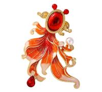 Holibanna Koi Brooch Goldfish Brooch for Women Fashion Chinese Style Wedding Jewelry for Women Friend Birthday to Wear Chinese Outfit As Novelty