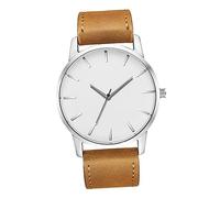 Holibanna Large Dial Men's Watch Simple Casual Wristwatch Pu Leather Strap Birthday Present for Men