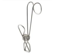 Holibanna Laundry Clothesline Wire Clips 12Pcs Stainless Steel Hook Clips for Clothes Drying and Hanging Utility