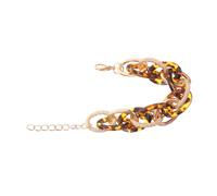 Holibanna Leopard Print Acrylic Chain Bracelet for Women Bangle Jewelry Statement Accessory for Summer Beach Formal Events Enhances Your Look with Sophistication
