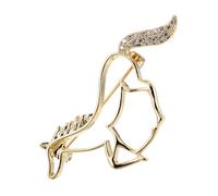 Holibanna Lightweight Hollow Horse Brooch with Bling Tail Elegant Animal Lapel Pin for Office and Social Events Unique Vintage Jewelry Accessory for Dresses and Scarves