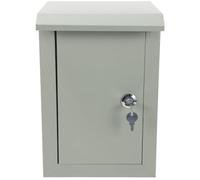 Holibanna Lockable Weatherproof Electrical Boxes, Steel Outdoor Junction Box Metal Enclosure for Circuit Breaker and Electronic Projects, Rainproof and Heat-Dissipating Design