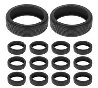 Holibanna Luggage for and Shock Absorption Features 14pcs Black Silicone Wheel Covers with Wear-Resistant Suitable for 6.5-7.0 Cm Diameter Wheels Protecting Suitcase During Travel