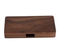 Holibanna Luxury Business Card Holder Men's Wooden Card Caddy Card Holder Box Office Accessory Magnetic Closure Compact Lightweight for Professionals