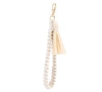 Holibanna Macrame Woven Keychain Lobster Clasp Unique Tassel Wristlet for Keys Handbags and Backpacks Bohemian Style Accessory for Organizing and Men