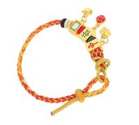 Holibanna Mahjong Inspired Adjustable Braided Red Rope Bracelet Handmade String Jewelry for Men Women Couples Luck Prosperity Wristband