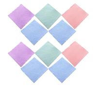 Holibanna Makeup Remover Towels 10pcs Coral Fleece Square Microfiber Washcloths Soft and Compact for Women Home and Travel Use