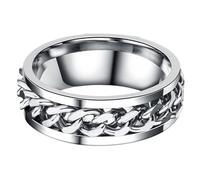 Holibanna Male Finger Ring Size 12 Stylish Simple Spinner Ring for Men and Boys Unique Printed Design with Box