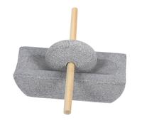 Holibanna Manual Stone Grinder with Handle Natural Stone Spice Smasher for Kitchen Multifunctional Hand Crank Mill for Grinding Coffee Beans Grains and Spices Compact Traditional Design