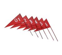 Holibanna Marker Lawn Flags 6Pcs Numbered Small Iron Flags for Early Spring Garden Sprinkler Irrigation