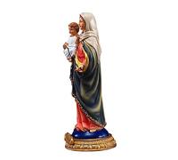 Holibanna Mary Holding Resin Statue Religious Ornament for Home and Church Decor Compact Lightweight Design Peaceful Catholic Desktop Decoration for Holy Communion Gift