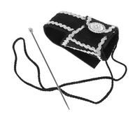 Holibanna Men’s Black Hanfu Academic Hat Ancient Chinese Official Headwear Emperor Costume Cap for Hanfu Cosplay Halloween Party and Stage Performances