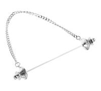 Holibanna Men’s Collar Pin Necktie Bar Silver Metal Brooch with Chain Tassel, Decorative Shirt Collar Bar for Men’s Suit and Formal Wear