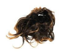 Holibanna Men's Black Disco Mullet Wig Curly Synthetic Hairpiece with Unique Mixed Colors for Punk Rocker Style Halloween Costume Stage Party
