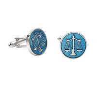 Holibanna Men's Cufflinks Pair for Business Shirts, Scales Zodiac Cuff Links, Stainless Steel Suit Accessories, Classic Design for Formal Wear