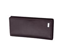 Holibanna Men's Large Capacity PU Leather Long Wallet ID Window Multiple Credit Card Slots Composite Leather Surface Coffee Colour Suitable for Cash and Checkbook