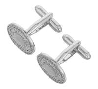 Holibanna Men's Round Copper Shirt Cufflinks with Rhinestone Embellishments Elegant Wedding Cuff Links for Formal Business Events and Comfortable Design for Suit Shirts