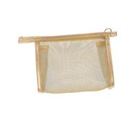 Holibanna Mesh Cosmetic Bag Clothing Lollipop Rv Decoration Potted Clothes Hangers Small Fake Flower Decoration Large Capacity Makeup Bag Chic Decoration Mesh Skirt Toiletry Bag Golden Nylon
