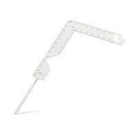 Holibanna Metal Bookbinding Positioning Ruler for Accurate Measurement Spacing and Radian Marking Book Cover Making Tool Scrapbook Guide