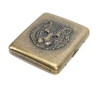 Holibanna Metal Cigarette Box Embossed Pattern Case Protector Flip Cover Compact Fashionable