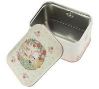 Holibanna Metal Cookie Tin with Handle, Small Biscuit Storage Box with Lid, Holiday Candy Container for Christmas Party Favors and Packaging